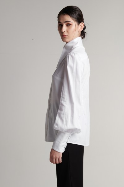 Grace camicia in cotone bianca