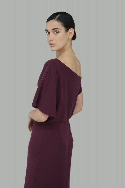 Abito scollo asimmetrico FW25A02 04