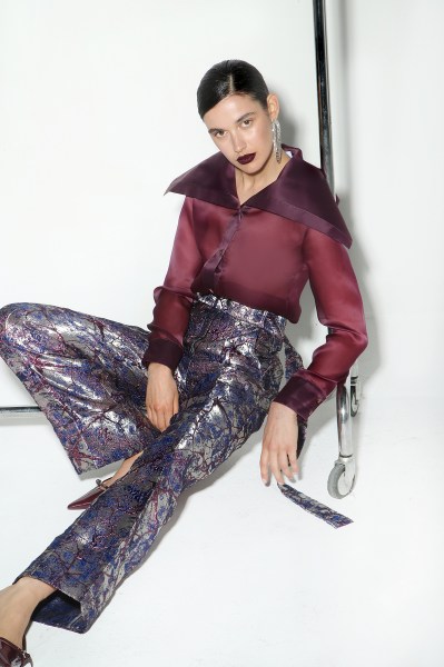 Camicia collo sciallato FW25C02