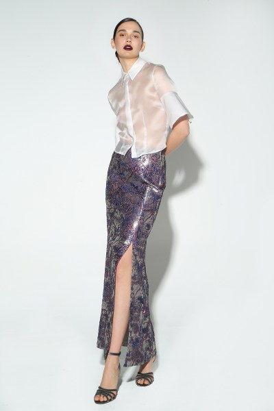 Gonna lunga in broccato FW25G03 01