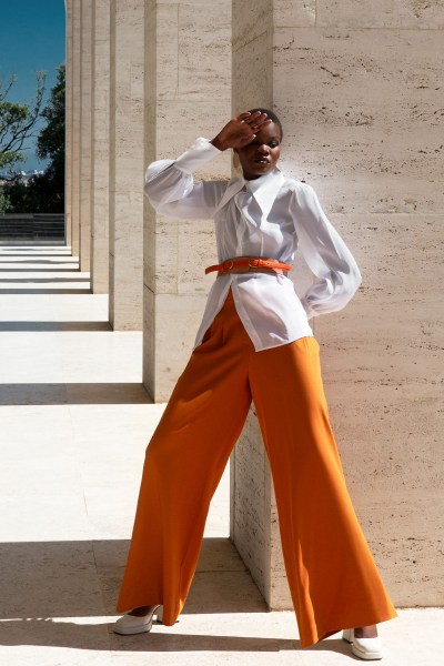 Grace camicia in seta bianca